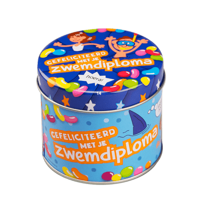 Snoepblik Zwemdiploma 9cm van Paper Dreams koop je bij Partywinkel