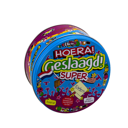 Snoeptrommel Geslaagd School 14cm van Paper Dreams koop je bij Partywinkel