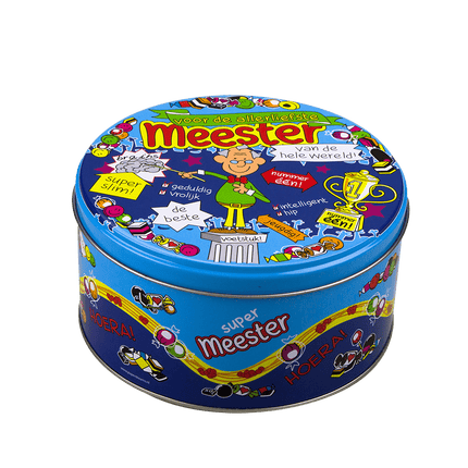 Snoeptrommel Meester 14cm van Paper Dreams koop je bij Partywinkel