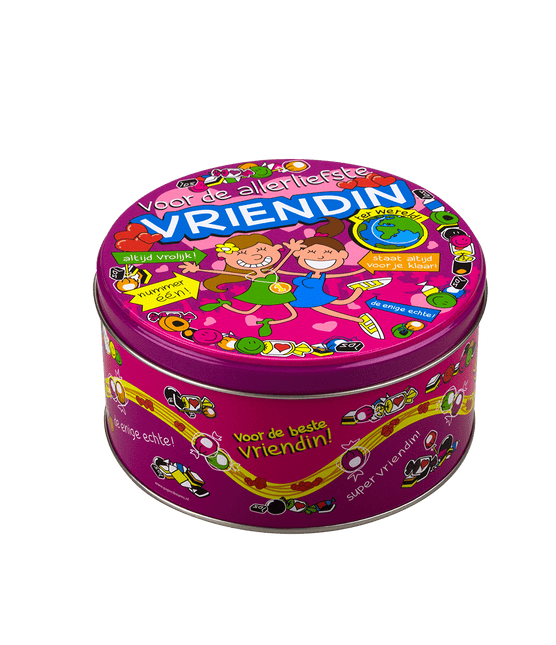 Snoeptrommel Vriendin 14cm van Paper Dreams koop je bij Partywinkel