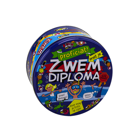 Snoeptrommel Zwemdiploma 14cm van Paper Dreams koop je bij Partywinkel