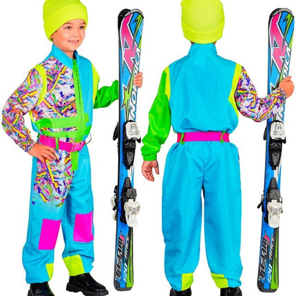 Snowboarder Azuur - Groen Kind Uni voor jongens en meisjes van Widmann koop je bij Partywinkel