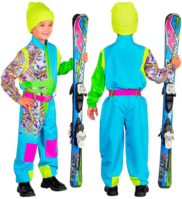 Snowboarder Azuur - Groen Kind Uni voor jongens en meisjes van Widmann koop je bij Partywinkel