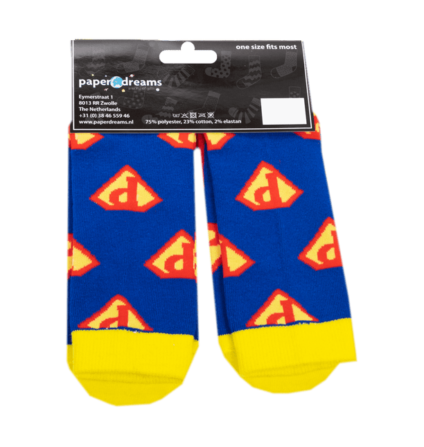 Sokken Papa Held Op Sokken van Paper Dreams koop je bij Partywinkel
