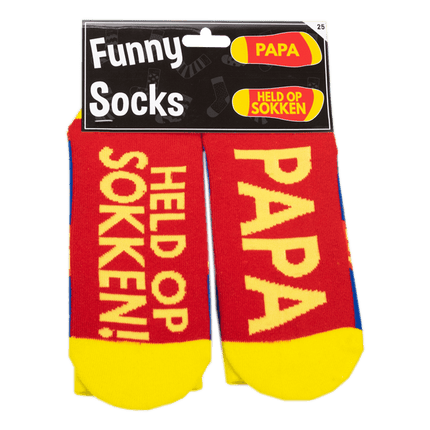 Sokken Papa Held Op Sokken van Paper Dreams koop je bij Partywinkel