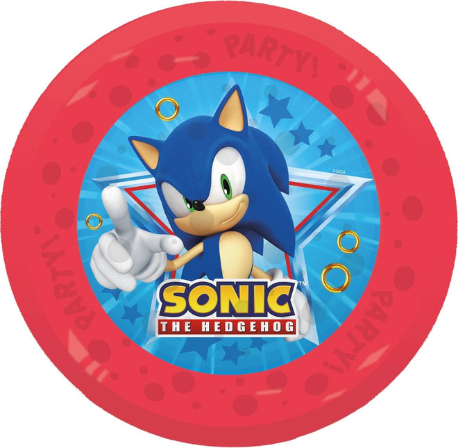 Sonic Borden Herbruikbaar 21cm 4st van Procos koop je bij Partywinkel