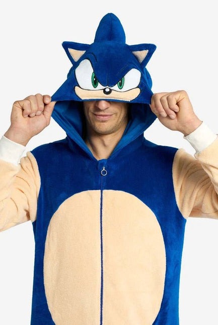 Sonic the Hedgehog Onesie Unisex Blauw van OppoSuits koop je bij Partywinkel