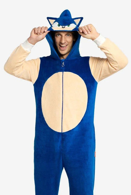 Sonic the Hedgehog Onesie Unisex Blauw van OppoSuits koop je bij Partywinkel