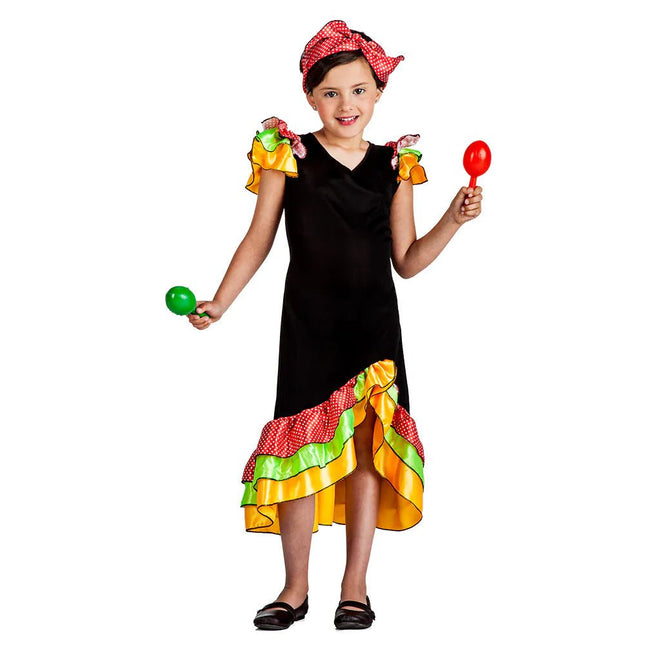 Spaanse Jurk Meisje Flamenco van Boland koop je bij Partywinkel
