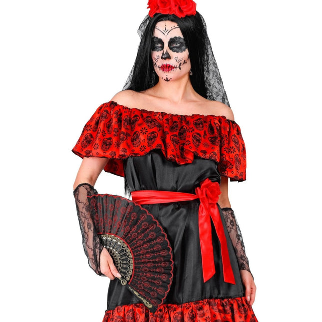 Spaanse Waaier Rood Zwart van Widmann koop je bij Partywinkel