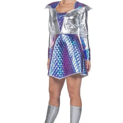 Space Jurk Dames Metallic van Wilbers & Wilbers koop je bij Partywinkel
