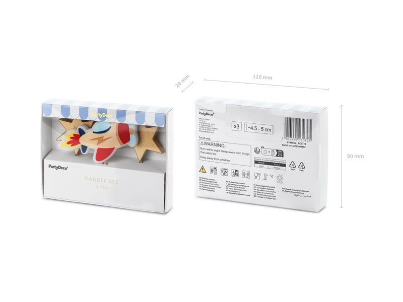 Space Kaarsen 3st van Partydeco koop je bij Partywinkel