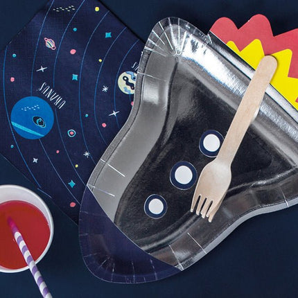 Space Party Borden 29,5cm 6st van Partydeco koop je bij Partywinkel
