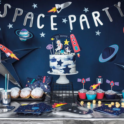 Space Party Borden 29,5cm 6st van Partydeco koop je bij Partywinkel