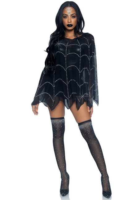 Spinnenweb Poncho Dames Leg Avenue van Leg Avenue koop je bij Partywinkel