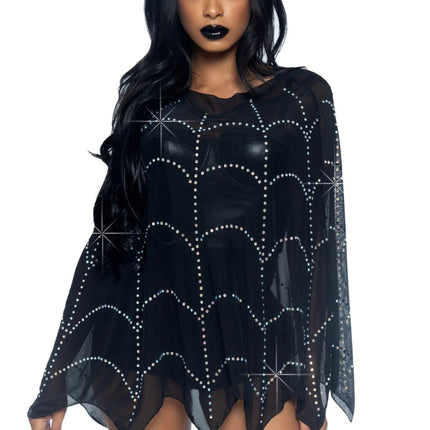 Spinnenweb Poncho Dames Leg Avenue van Leg Avenue koop je bij Partywinkel