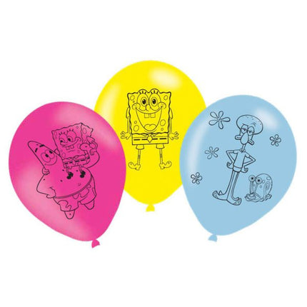 Spongebob Ballonnen 27,5cm 6st van Riethmueller koop je bij Partywinkel