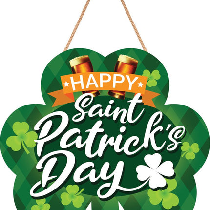 St. Patrick'S Day Hangbord Groen 28cm van Fiestas Guirca koop je bij Partywinkel