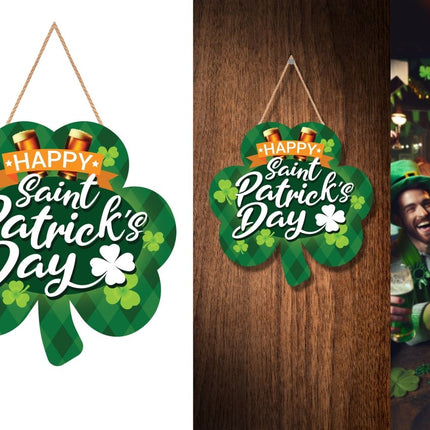 St. Patrick'S Day Hangbord Groen 28cm van Fiestas Guirca koop je bij Partywinkel