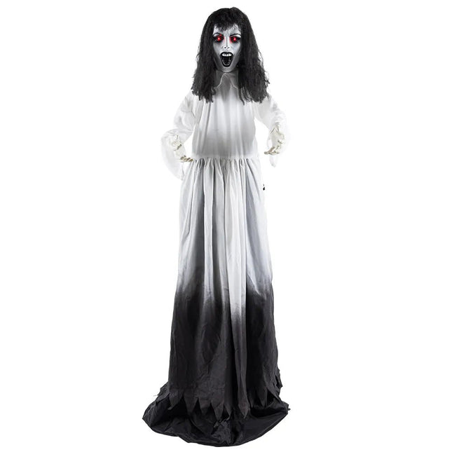 Staande decoratie Ghost widow (pop-up 185 - 225 cm) van Boland koop je bij Partywinkel