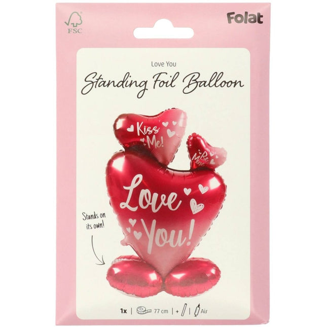 Hartjes Helium Ballon Leeg Ombre 77cm van Folat koop je bij Partywinkel