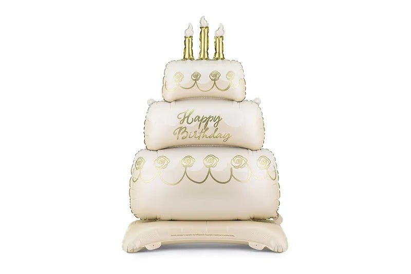 Staande folieballon Taart, 70x100 cm, mix van Partydeco koop je bij Partywinkel