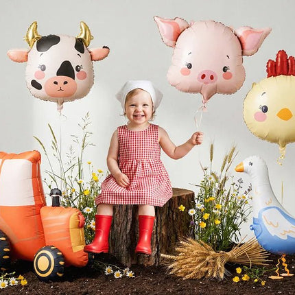 Staande folieballon Tractor, 72x63,5 cm, mix van Partydeco koop je bij Partywinkel