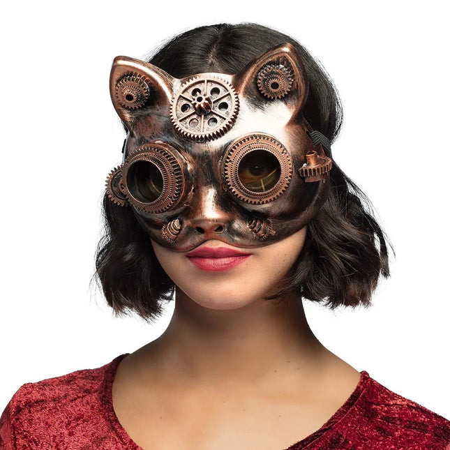 Steampunk Masker Bruin Konijn van Boland koop je bij Partywinkel