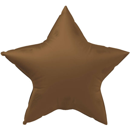 Ster Helium Ballon Chocolade Bruin Leeg 45cm van Folat koop je bij Partywinkel