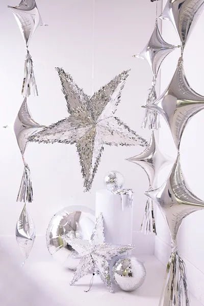 Ster Pinata Zilver 68cm van Partydeco koop je bij Partywinkel