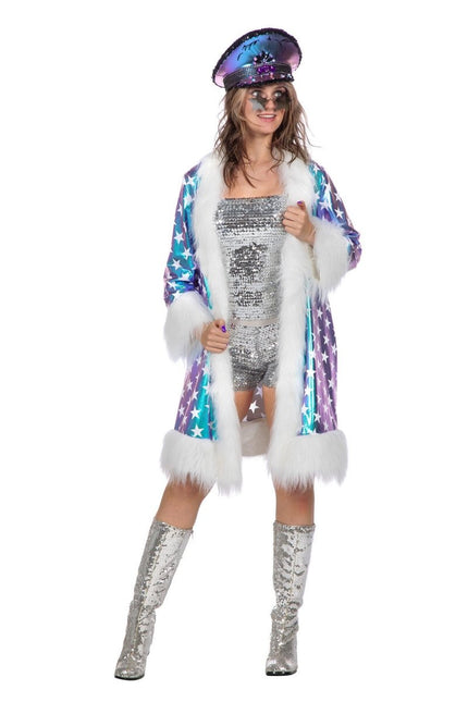 Sterren Jas Blauw Dames van Wilbers & Wilbers koop je bij Partywinkel