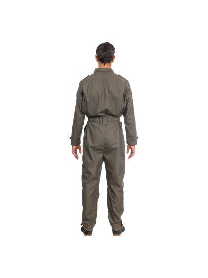 Straaljagerpiloot Jumpsuit Olijfgroen Heren van CHAKS koop je bij Partywinkel