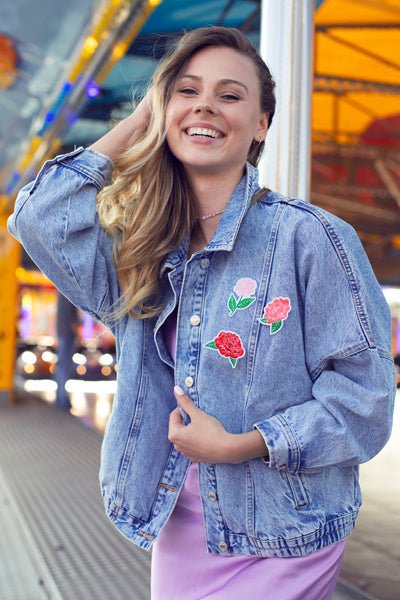 Strijk Embleem Bloemen 3st van Partydeco koop je bij Partywinkel