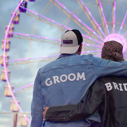 Strijk Embleem Groom 30cm van Partydeco koop je bij Partywinkel