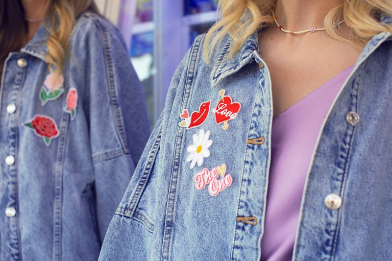 Strijk Embleem Love 4st van Partydeco koop je bij Partywinkel