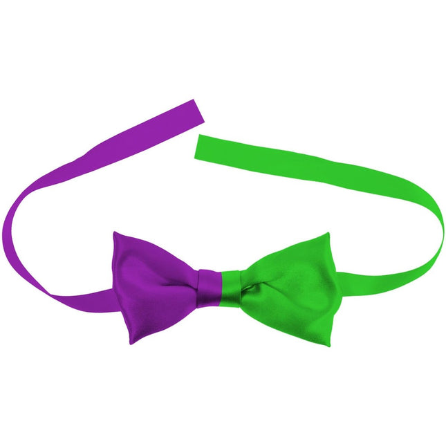 Strikje Colorblock Paars/Groen van Folat koop je bij Partywinkel