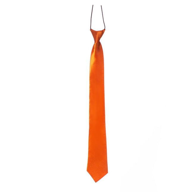 Stropdas Neon Oranje 50cm van Partychimp koop je bij Partywinkel