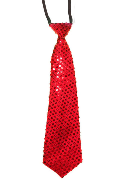 Rode Stropdas Pailletten van Wilbers & Wilbers koop je bij Partywinkel