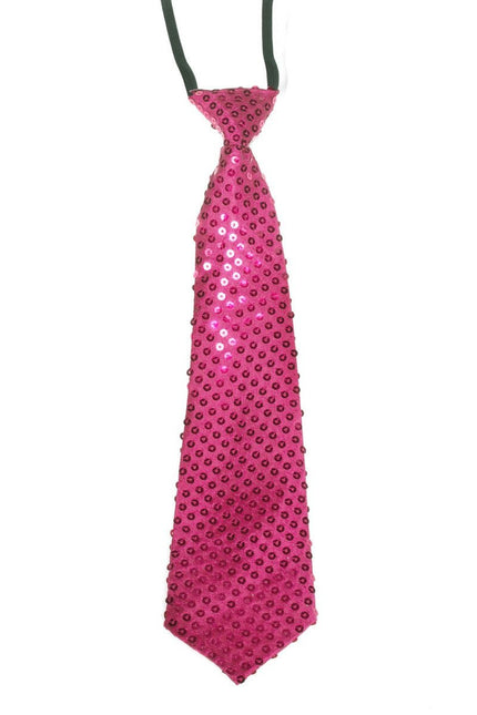 Roze Stropdas Pailletten van Wilbers & Wilbers koop je bij Partywinkel