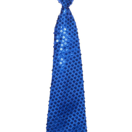 Blauwe Stropdas Pailletten van Wilbers & Wilbers koop je bij Partywinkel
