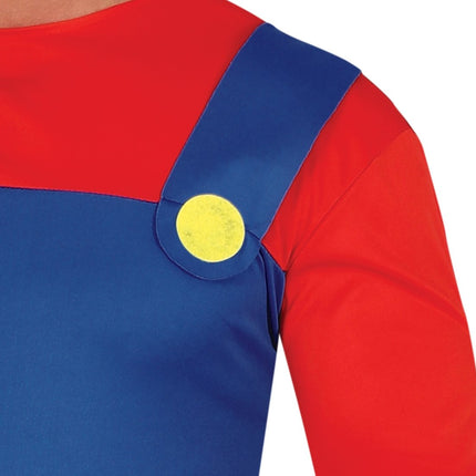 Super Mario Kostuum Rood Blauw Heren van Fiestas Guirca koop je bij Partywinkel