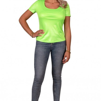 T-Shirt Dames Neon Groen van PartyXplosion koop je bij Partywinkel