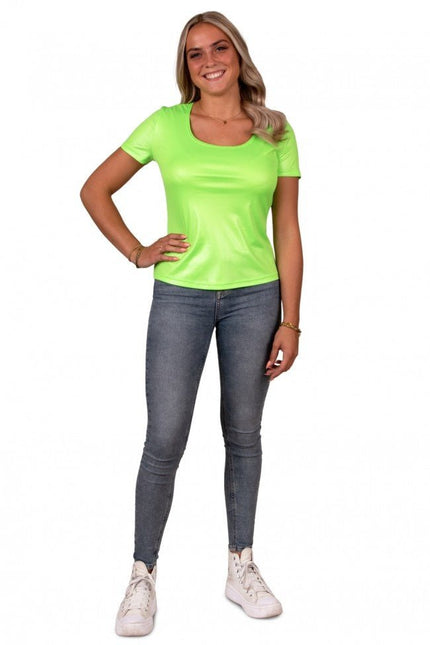 T-Shirt Dames Neon Groen van PartyXplosion koop je bij Partywinkel