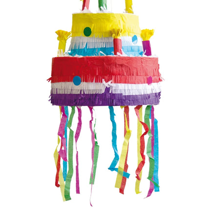Taart Pinata Gekleurd 31cm van VDV Benefit koop je bij Partywinkel
