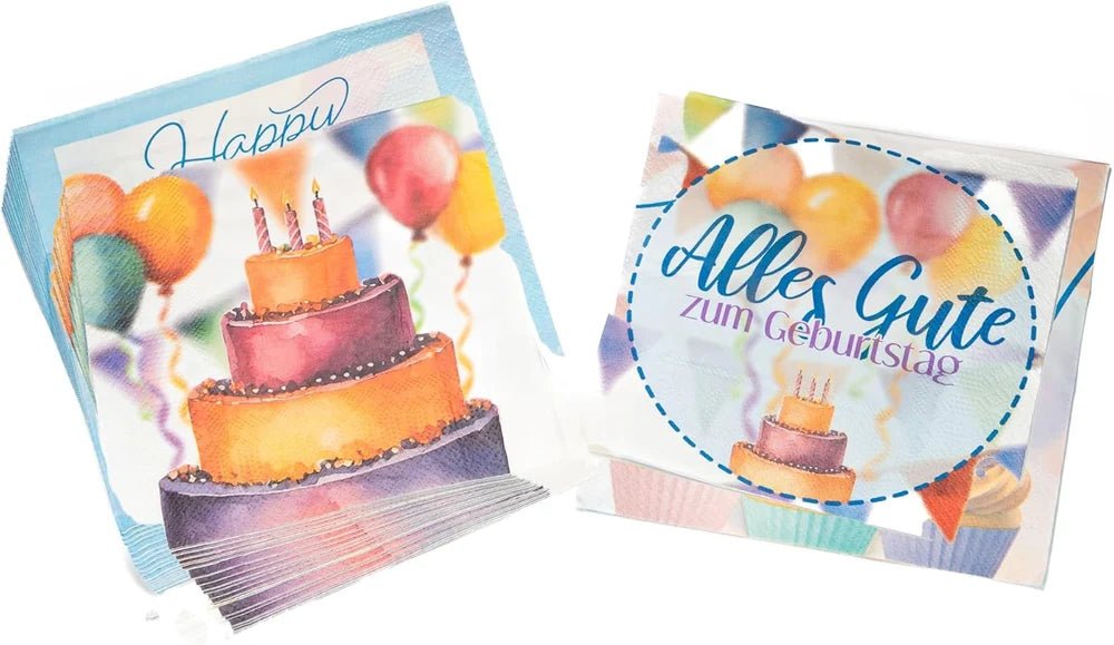 Taart Servetten Zum Geburtstag 33cm van VDV Benefit koop je bij Partywinkel