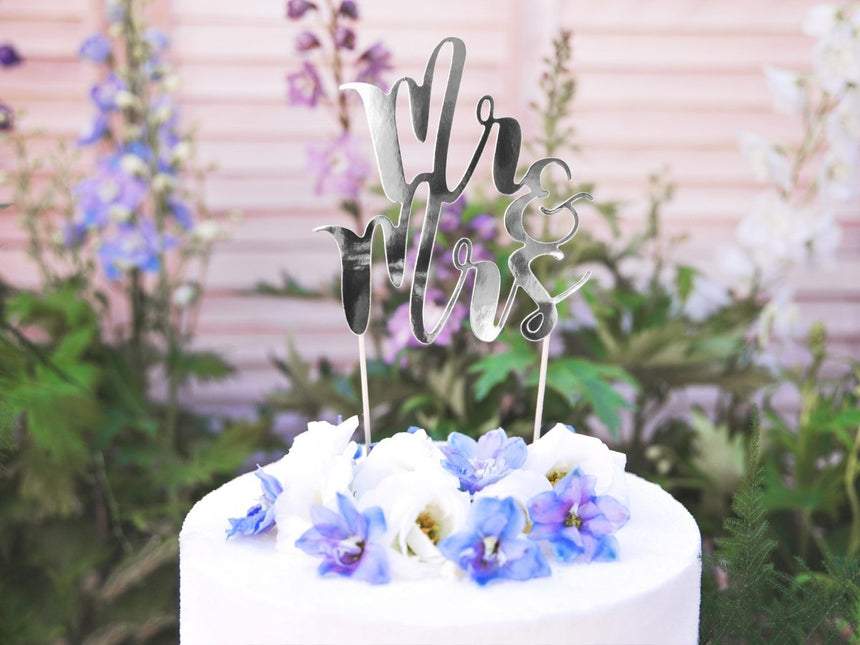 Taarttopper Happy Birthday Zilver 25,5cm van Partydeco koop je bij Partywinkel