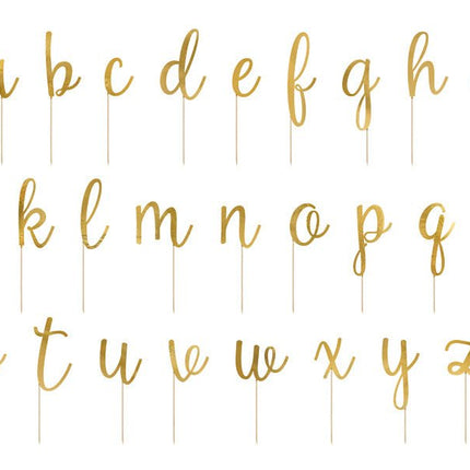 Taarttoppers Alfabet 12cm 53st van Partydeco koop je bij Partywinkel