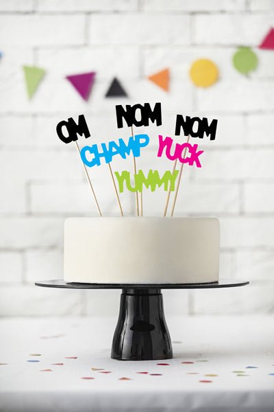 Taarttoppers Monster 21,5cm 6st van Partydeco koop je bij Partywinkel