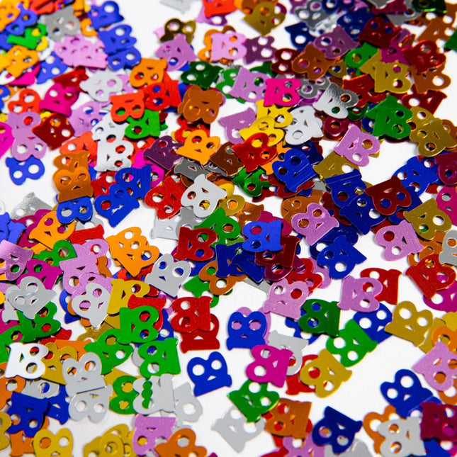 Tafelconfetti 18 Jaar Gekleurd van WeFiesta koop je bij Partywinkel