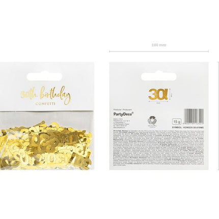 Tafelconfetti 30 Jaar Goud van Partydeco koop je bij Partywinkel